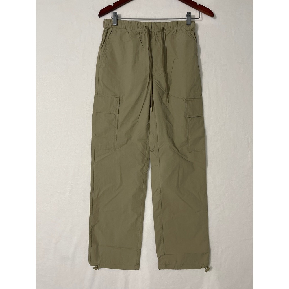 Pistola Jade Cargo Utility Pants Sz XS Tan Drawstring Waist Jogger Ankle Pockets